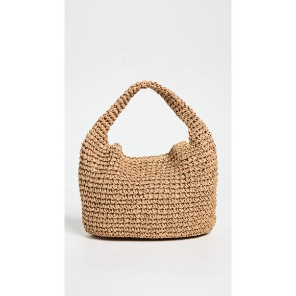 Hat Attack Micro Mini Slouch Bag in Toast New Womens Straw Beach Purse - Picture 1 of 14